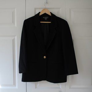 Vintage Black Wool Blazer